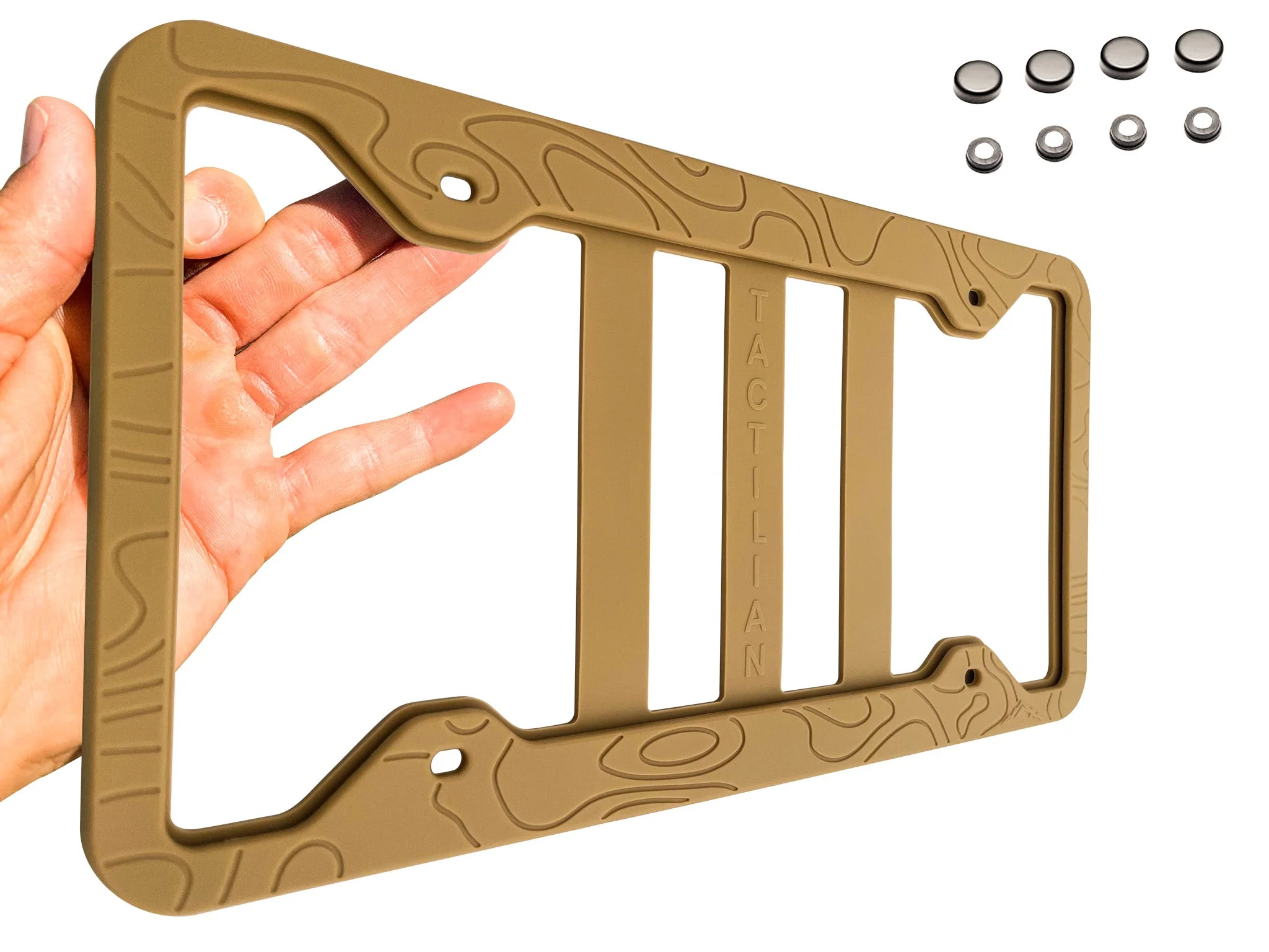 SILICONE TOPOGRAPHY LICENSE PLATE FRAME - ANTI-RATTLE, ANTI-SCRATCH - Image 2