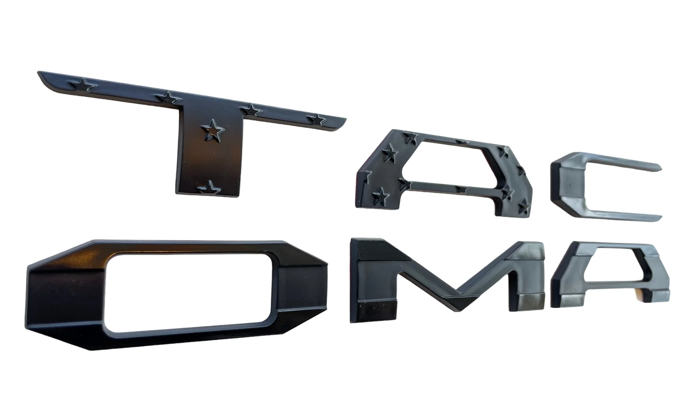 Toyota Tacoma Tailgate Insert Letters 3D Stars and Stripes - Adhesive-Backed (for Tacoma years 2016-2023) - Image 2