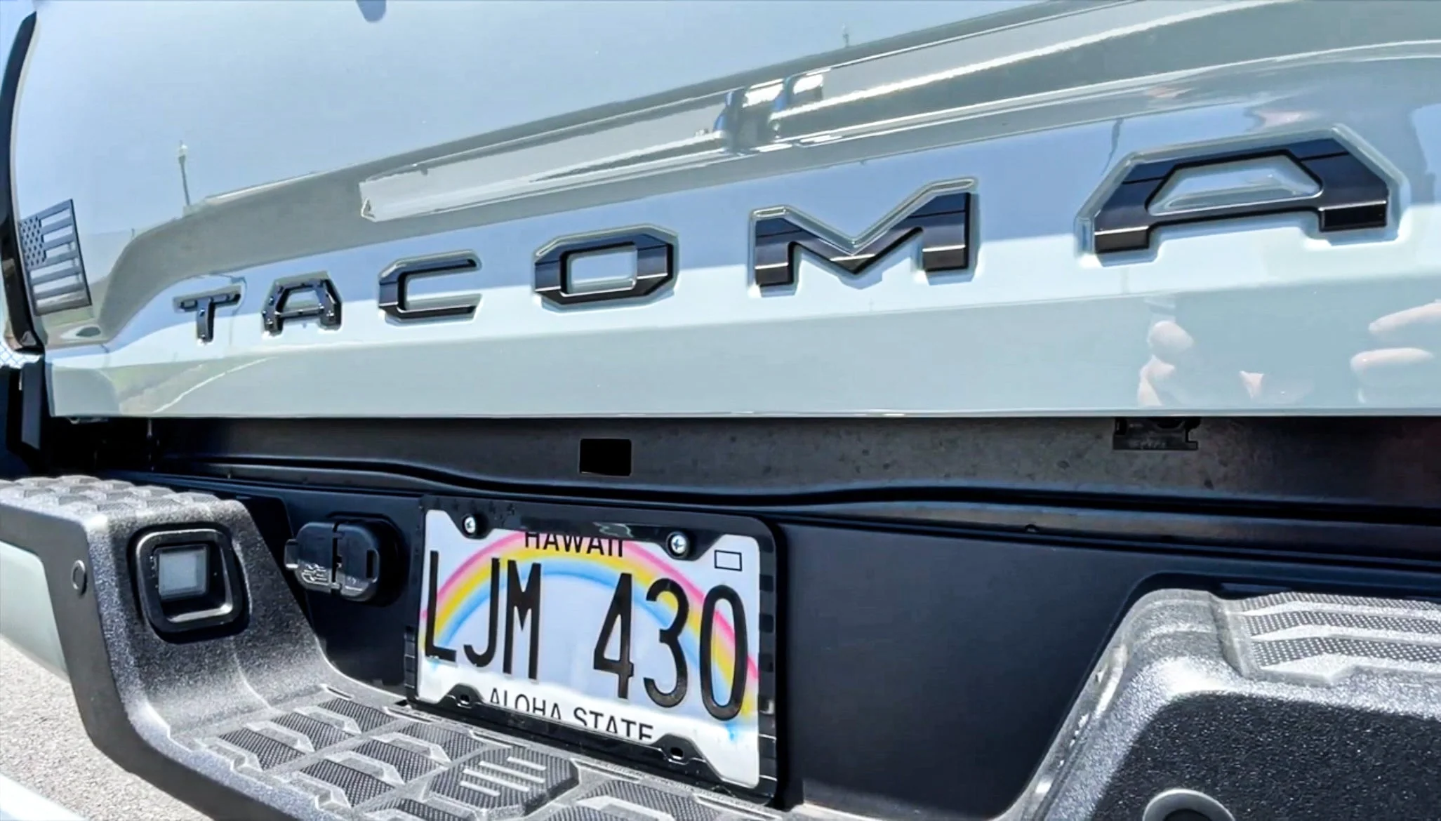 Toyota Tacoma Tailgate Insert Letters 3D Stars and Stripes - Adhesive-Backed (for Tacoma years 2016-2023) - Image 3